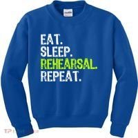 Eat Sleep Rehearsal Repeat Theatre Actor Theater Funny Gift Kids Sweatshirt thumb 0