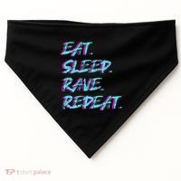 Eat Sleep Rave Repeat USA-Made Doggie Bandana thumb 0