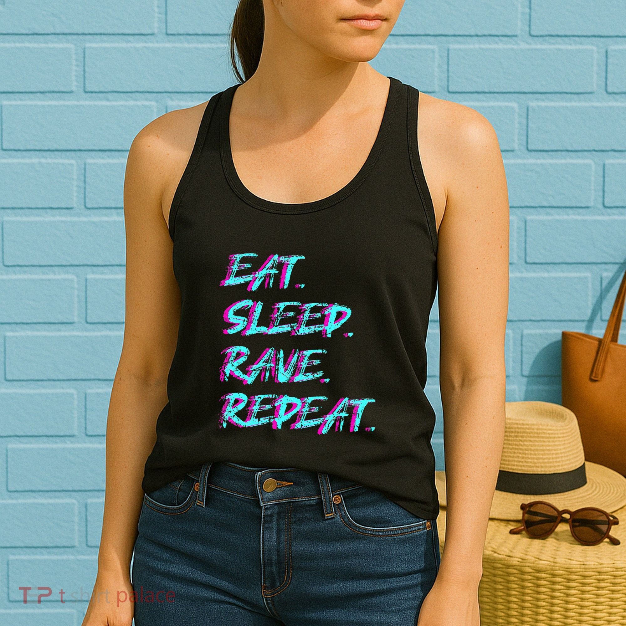 Eat Sleep Rave Repeat Women's Tank Top