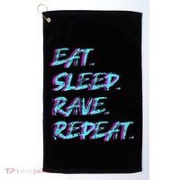 Eat Sleep Rave Repeat Golf Towel thumb 0