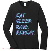 Eat Sleep Rave Repeat Women's Long Sleeve Shirt thumb 0