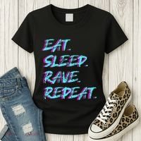 Eat Sleep Rave Repeat Women's T-Shirt thumb 3