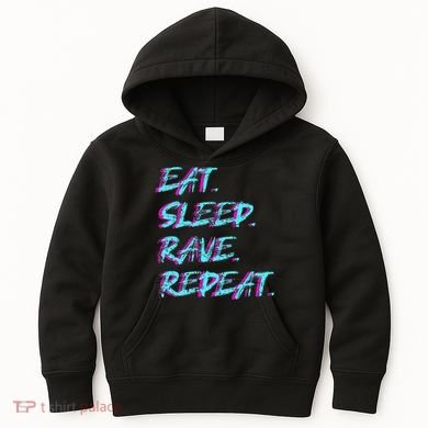 Eat Sleep Rave Repeat Kids Hoodie