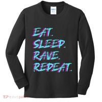 Eat Sleep Rave Repeat Kids Long Sleeve Shirt thumb 0