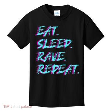 Eat Sleep Rave Repeat Kids T-Shirt
