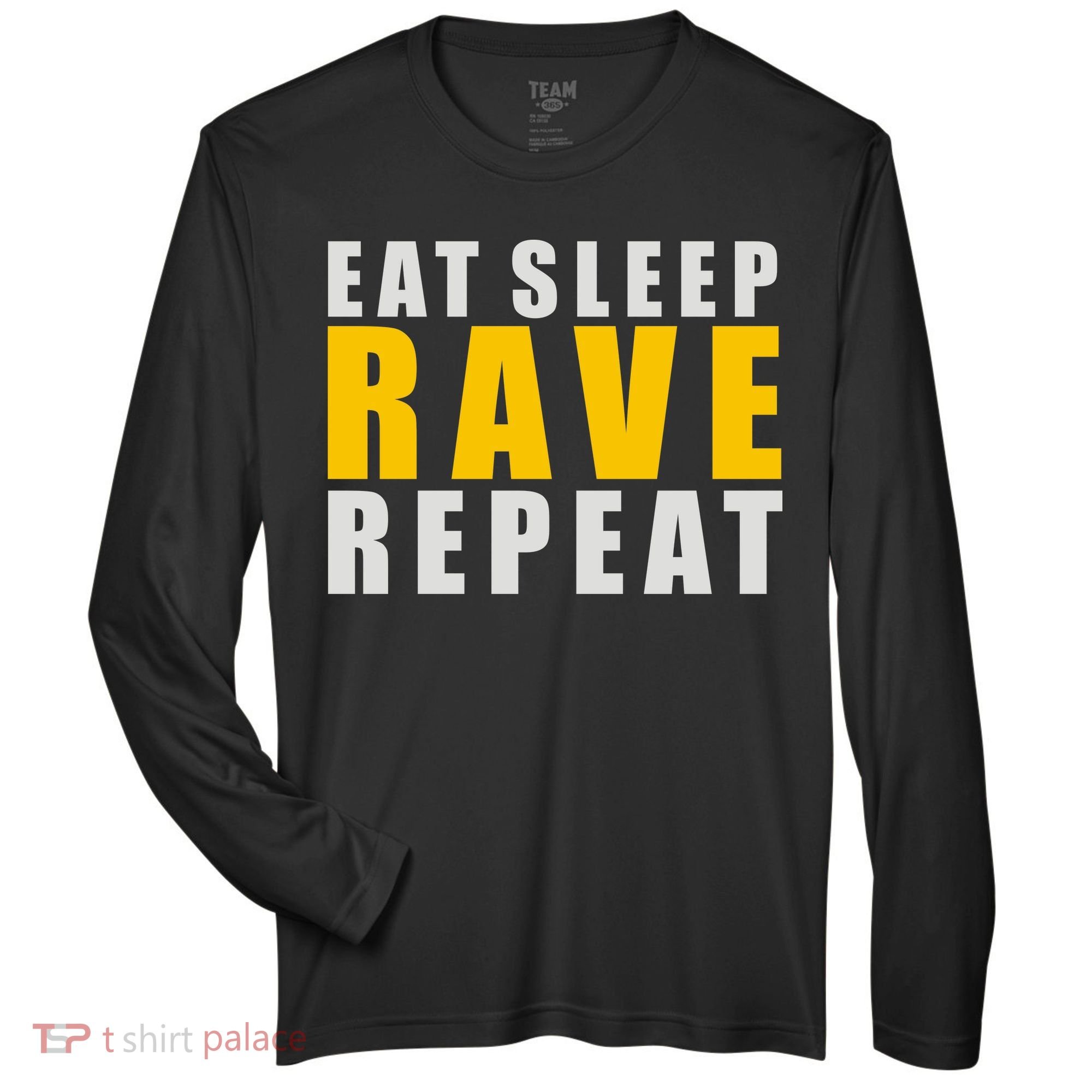 EAT SLEEP RAVE REPEAT Zone Performance Long-Sleeve T-Shirt