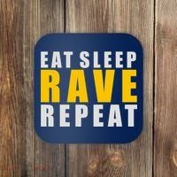 EAT SLEEP RAVE REPEAT Coaster thumb 0