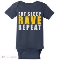 EAT SLEEP RAVE REPEAT Baby Bodysuit thumb 0
