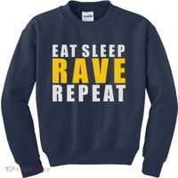 EAT SLEEP RAVE REPEAT Kids Sweatshirt thumb 0
