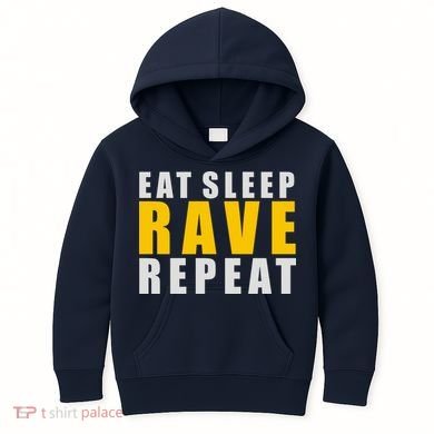 EAT SLEEP RAVE REPEAT Kids Hoodie