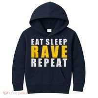 EAT SLEEP RAVE REPEAT Kids Hoodie thumb 0