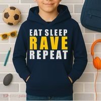 EAT SLEEP RAVE REPEAT Kids Hoodie thumb 2