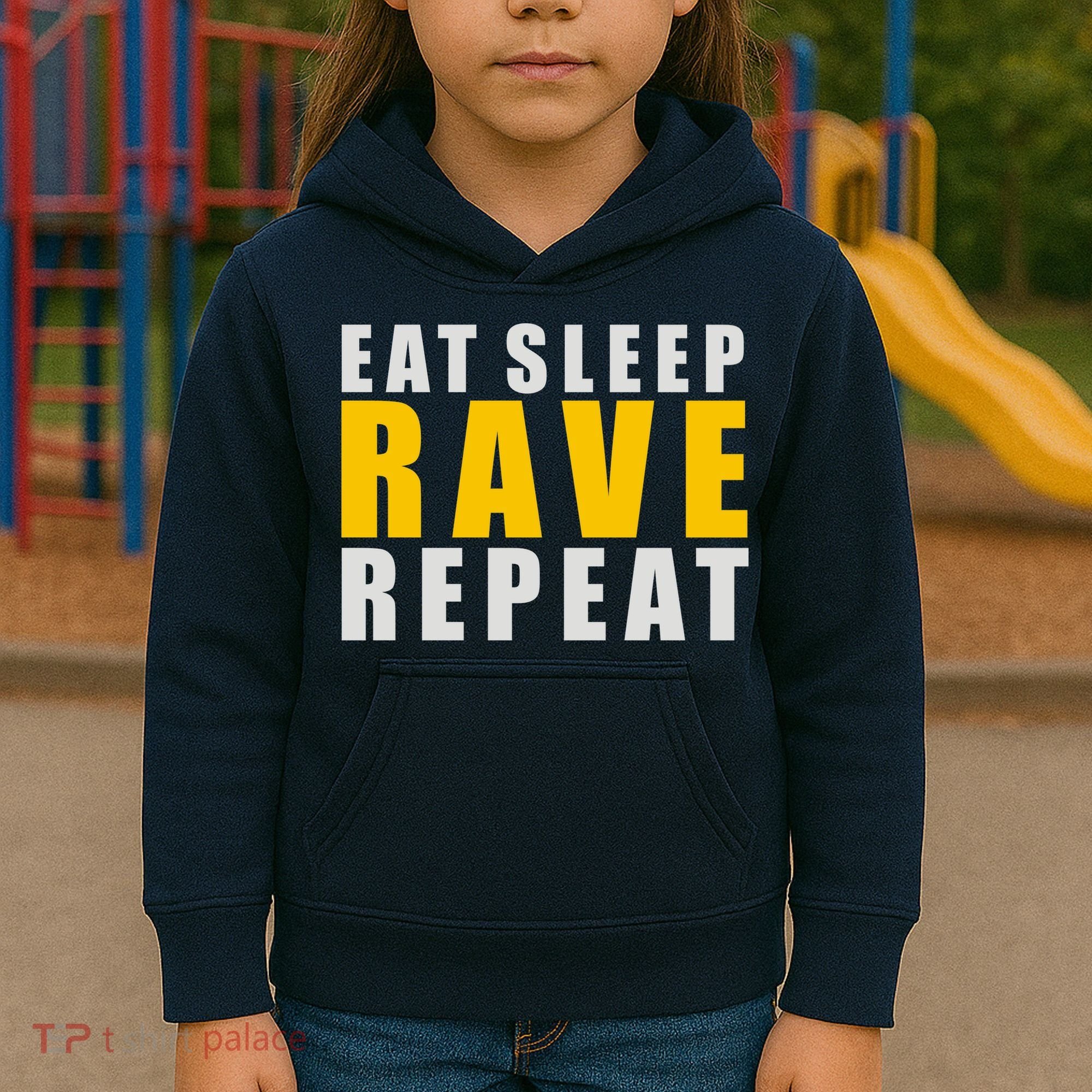 EAT SLEEP RAVE REPEAT Kids Hoodie