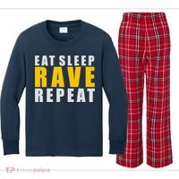 EAT SLEEP RAVE REPEAT Kids Long Sleeve Plaid Pajama Set thumb 0