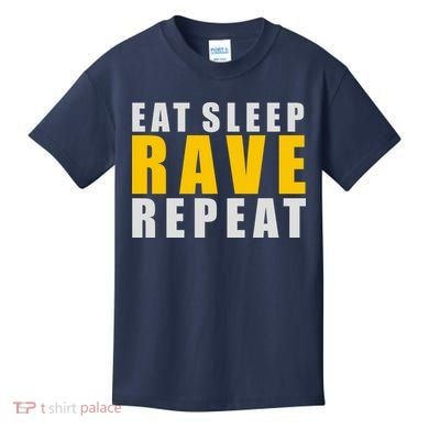EAT SLEEP RAVE REPEAT Kids T-Shirt