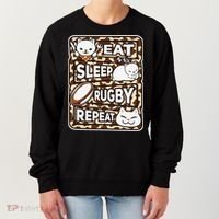 Eat Sleep Rugby Repeat Rugby Lover Outfit Women's Sweatshirt thumb 0