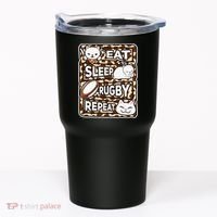 Eat Sleep Rugby Repeat Rugby Lover Outfit Tumbler thumb 0