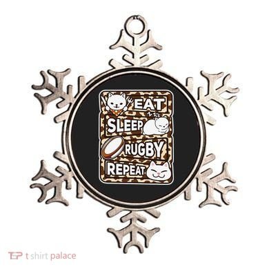 Eat Sleep Rugby Repeat Rugby Lover Outfit Ornament