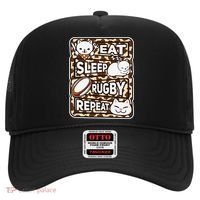 Eat Sleep Rugby Repeat Rugby Lover Outfit Hat thumb 0