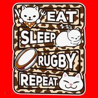 Eat Sleep Rugby Repeat Rugby Lover Outfit Santa Hat thumb 1