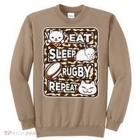 Eat Sleep Rugby Repeat Rugby Lover Outfit Sweatshirt thumb 0