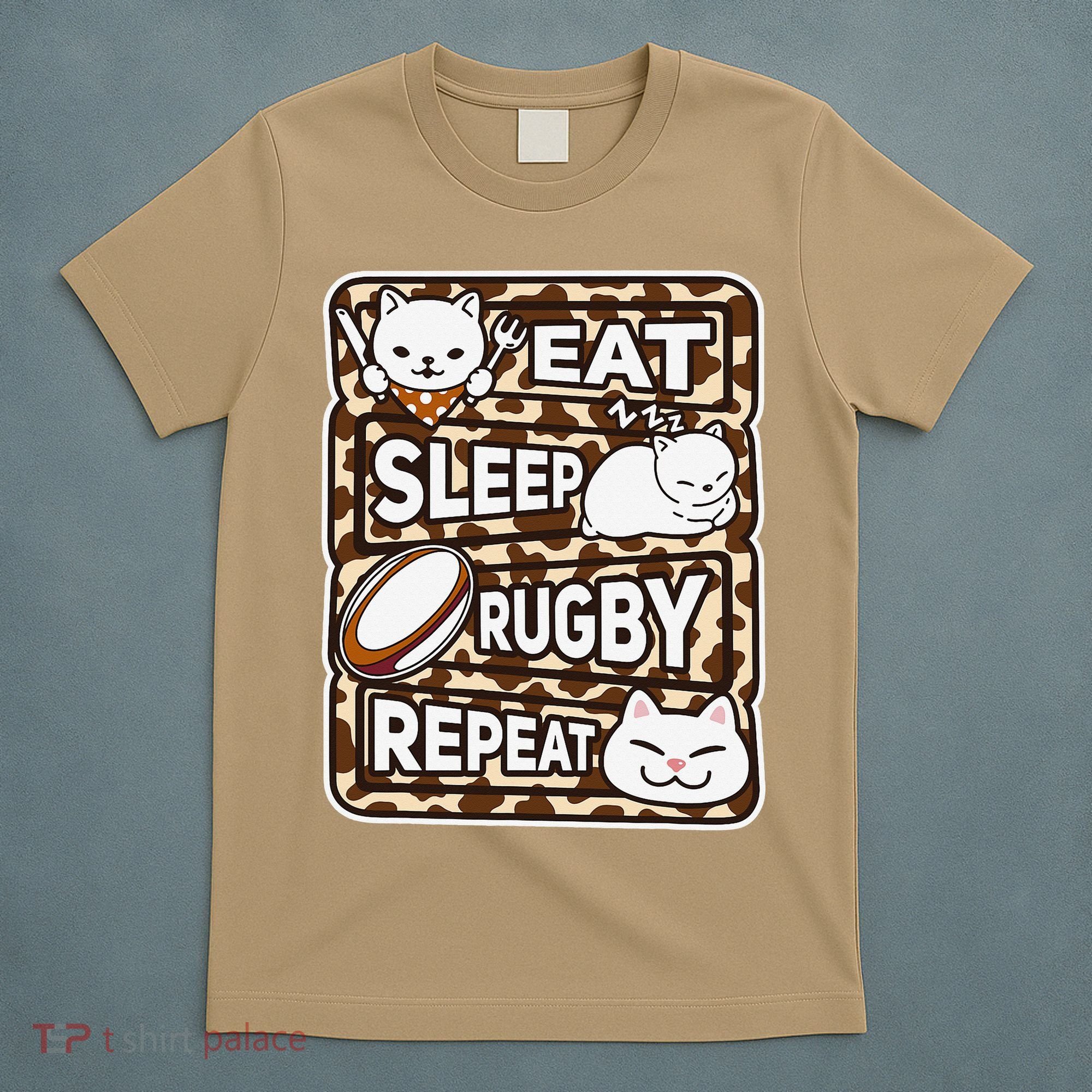 Eat Sleep Rugby Repeat Rugby Lover Outfit T-Shirt