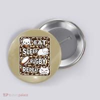 Eat Sleep Rugby Repeat Rugby Lover Outfit Button thumb 0
