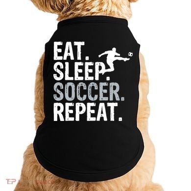 Eat Sleep Soccer Repeat - Soccer Graphic Doggie Tank