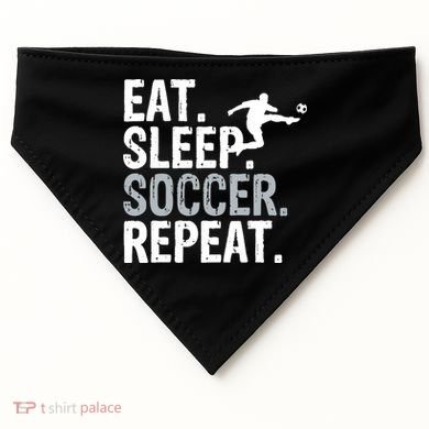 Eat Sleep Soccer Repeat - Soccer Graphic USA-Made Doggie Bandana