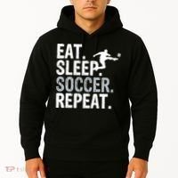 Eat Sleep Soccer Repeat - Soccer Graphic Hoodie thumb 2