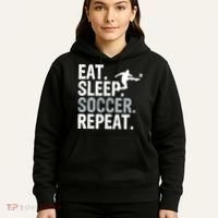 Eat Sleep Soccer Repeat - Soccer Graphic Hoodie thumb 5