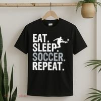 Eat Sleep Soccer Repeat - Soccer Graphic T-Shirt thumb 2
