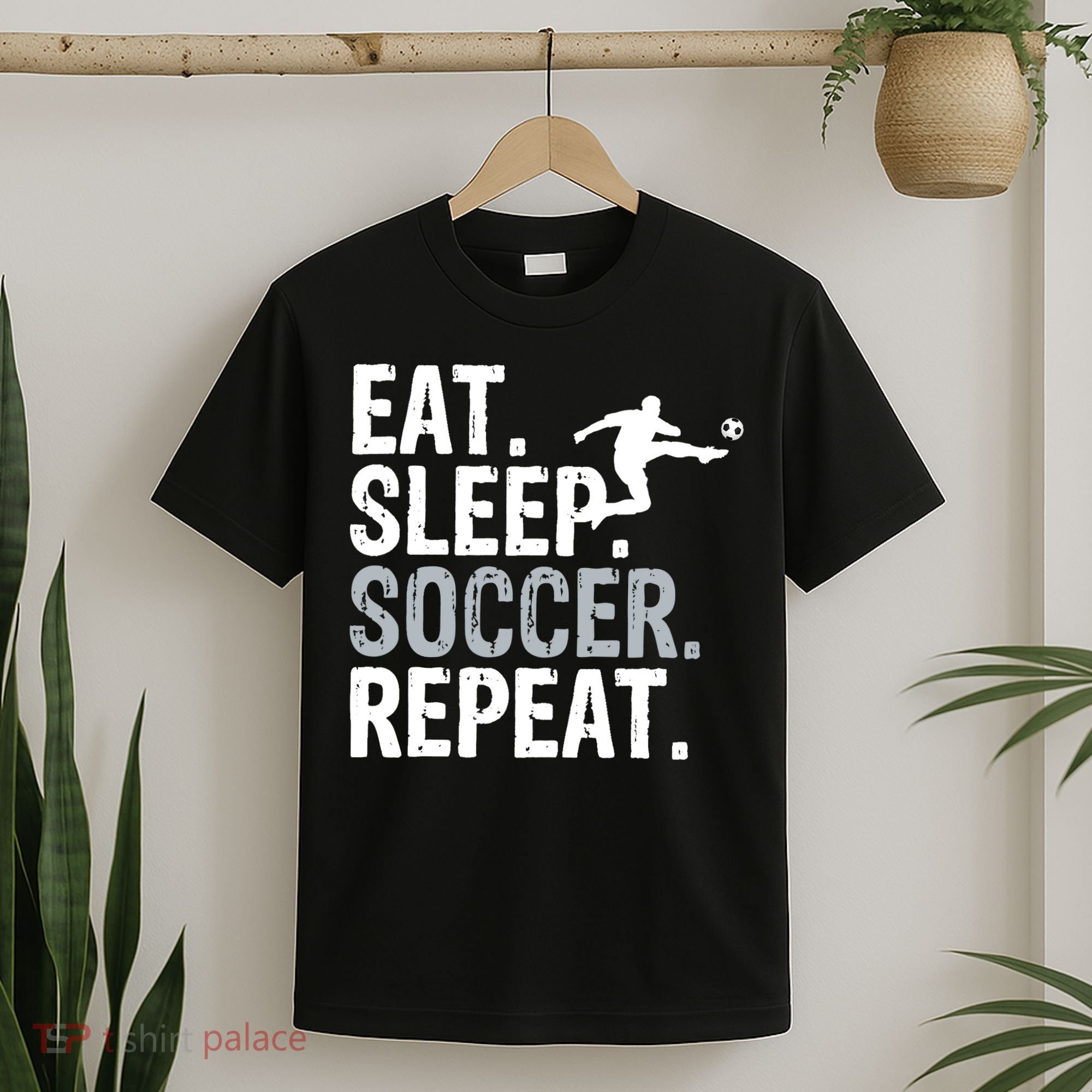 Eat Sleep Soccer Repeat - Soccer Graphic T-Shirt