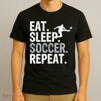 Eat Sleep Soccer Repeat - Soccer Graphic T-Shirt thumb 3