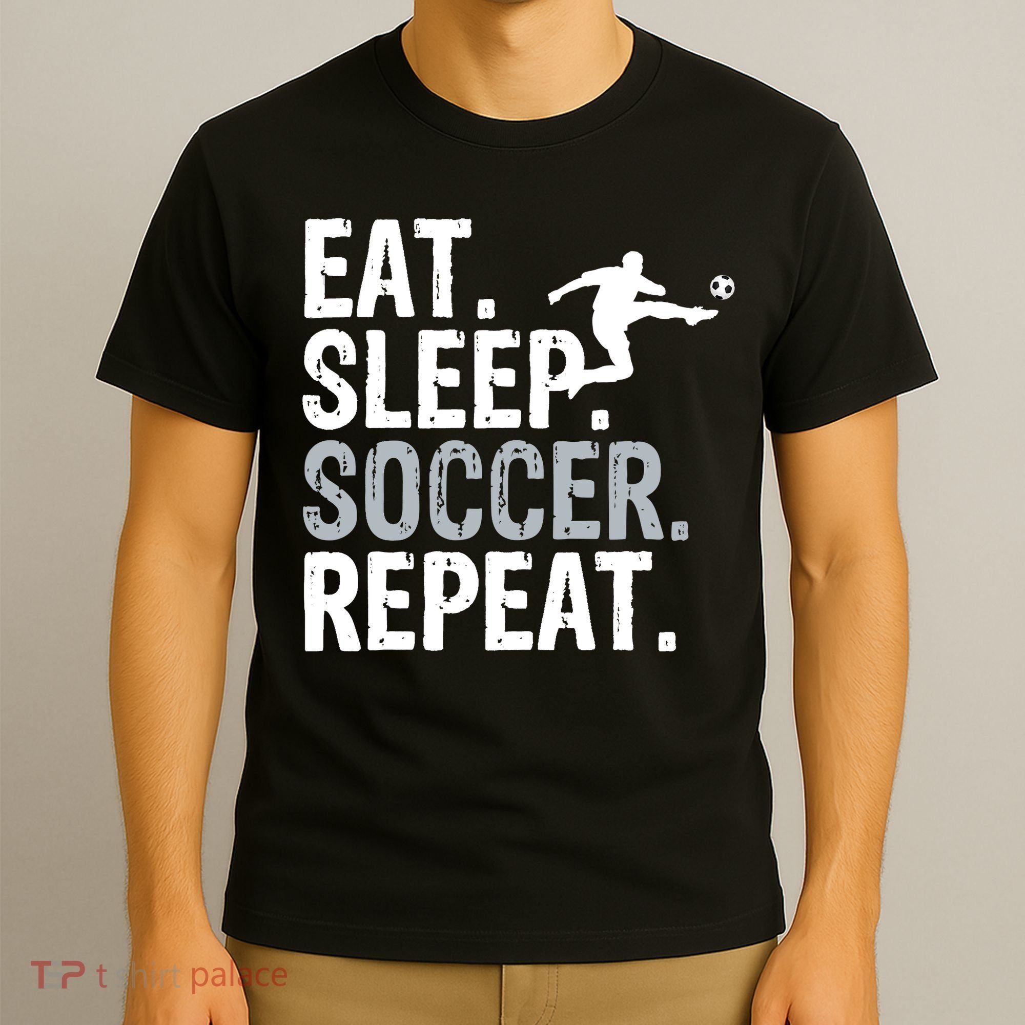 Eat Sleep Soccer Repeat - Soccer Graphic T-Shirt