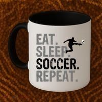 Eat Sleep Soccer Repeat - Soccer Graphic Coffee Mug thumb 2