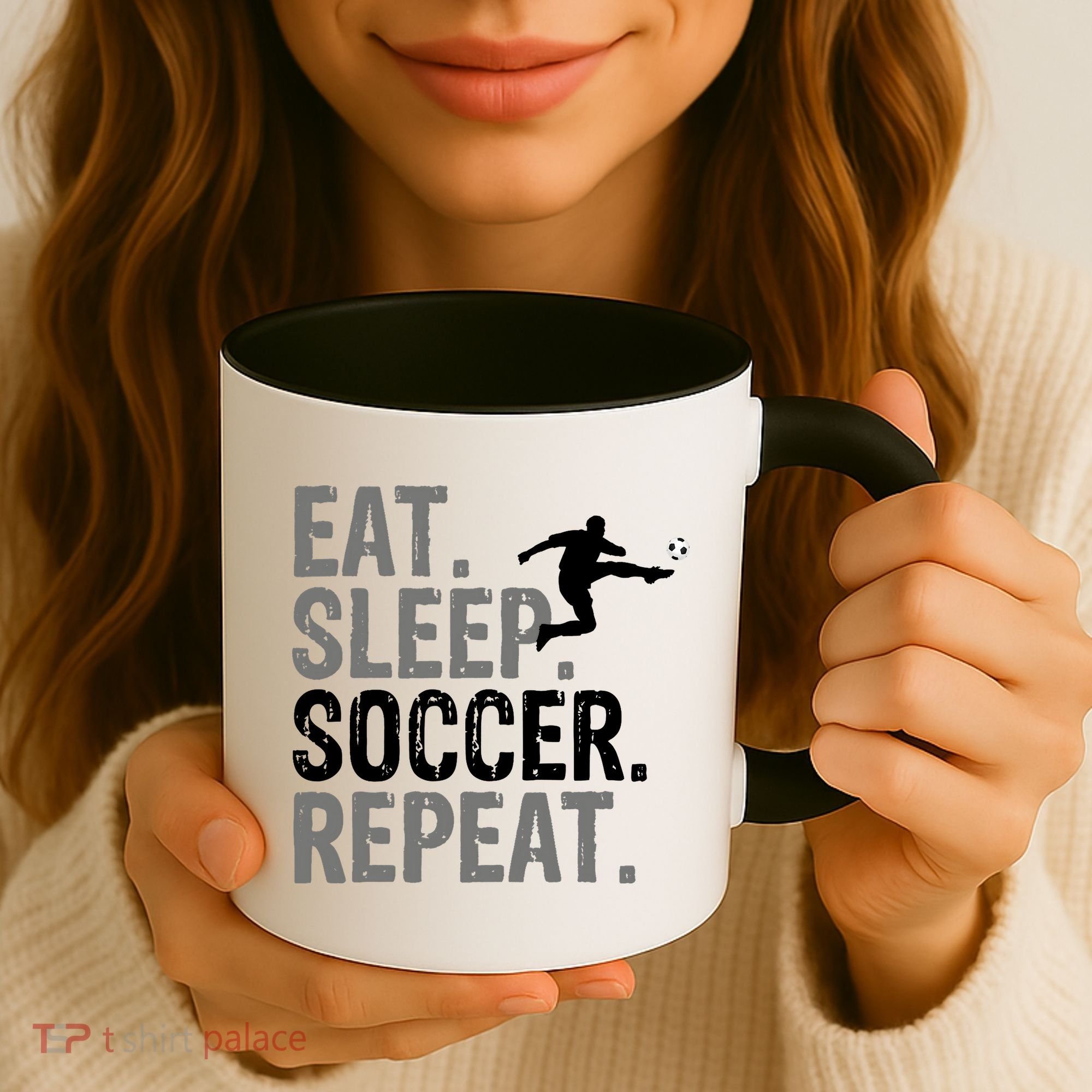 Eat Sleep Soccer Repeat - Soccer Graphic Coffee Mug