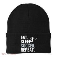 Eat Sleep Soccer Repeat - Soccer Graphic Beanie thumb 0