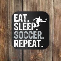 Eat Sleep Soccer Repeat - Soccer Graphic Coaster thumb 0