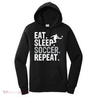 Eat Sleep Soccer Repeat - Soccer Graphic Women's Hoodie thumb 0