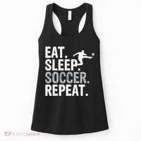 Eat Sleep Soccer Repeat - Soccer Graphic Women's Tank Top thumb 0