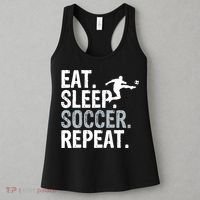 Eat Sleep Soccer Repeat - Soccer Graphic Women's Tank Top thumb 3