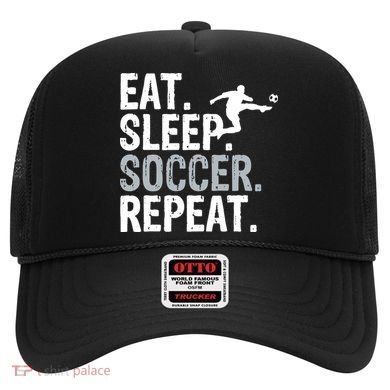Eat Sleep Soccer Repeat - Soccer Graphic Hat