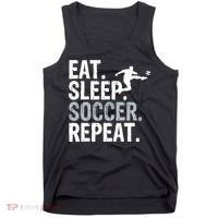 Eat Sleep Soccer Repeat - Soccer Graphic Tank Top thumb 0