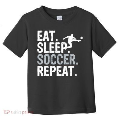 Eat Sleep Soccer Repeat - Soccer Graphic Toddler T-Shirt