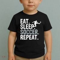 Eat Sleep Soccer Repeat - Soccer Graphic Toddler T-Shirt thumb 2
