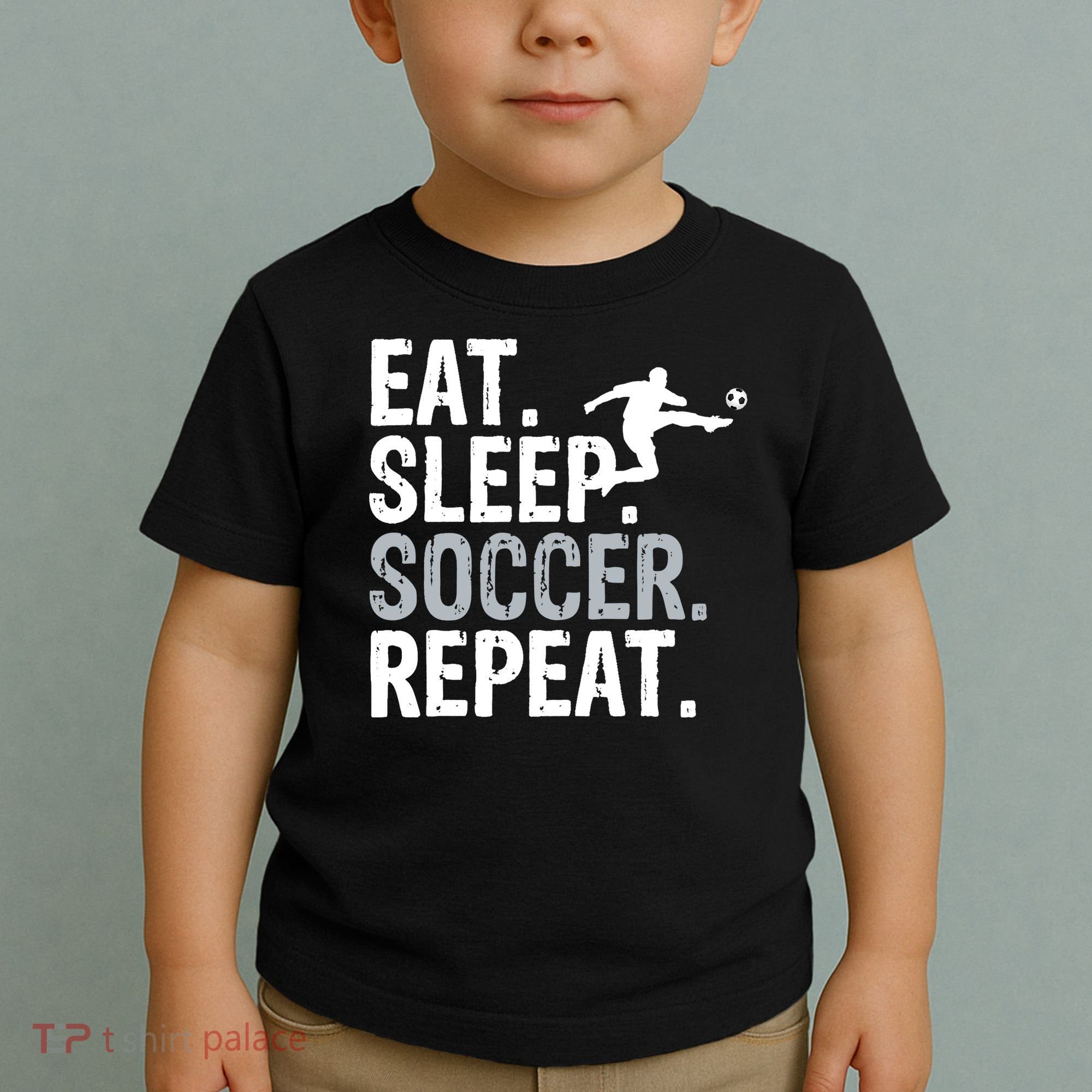 Eat Sleep Soccer Repeat - Soccer Graphic Toddler T-Shirt