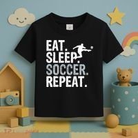 Eat Sleep Soccer Repeat - Soccer Graphic Toddler T-Shirt thumb 3