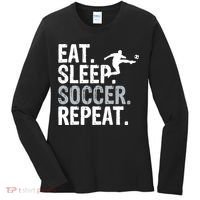 Eat Sleep Soccer Repeat - Soccer Graphic Women's Long Sleeve Shirt thumb 0