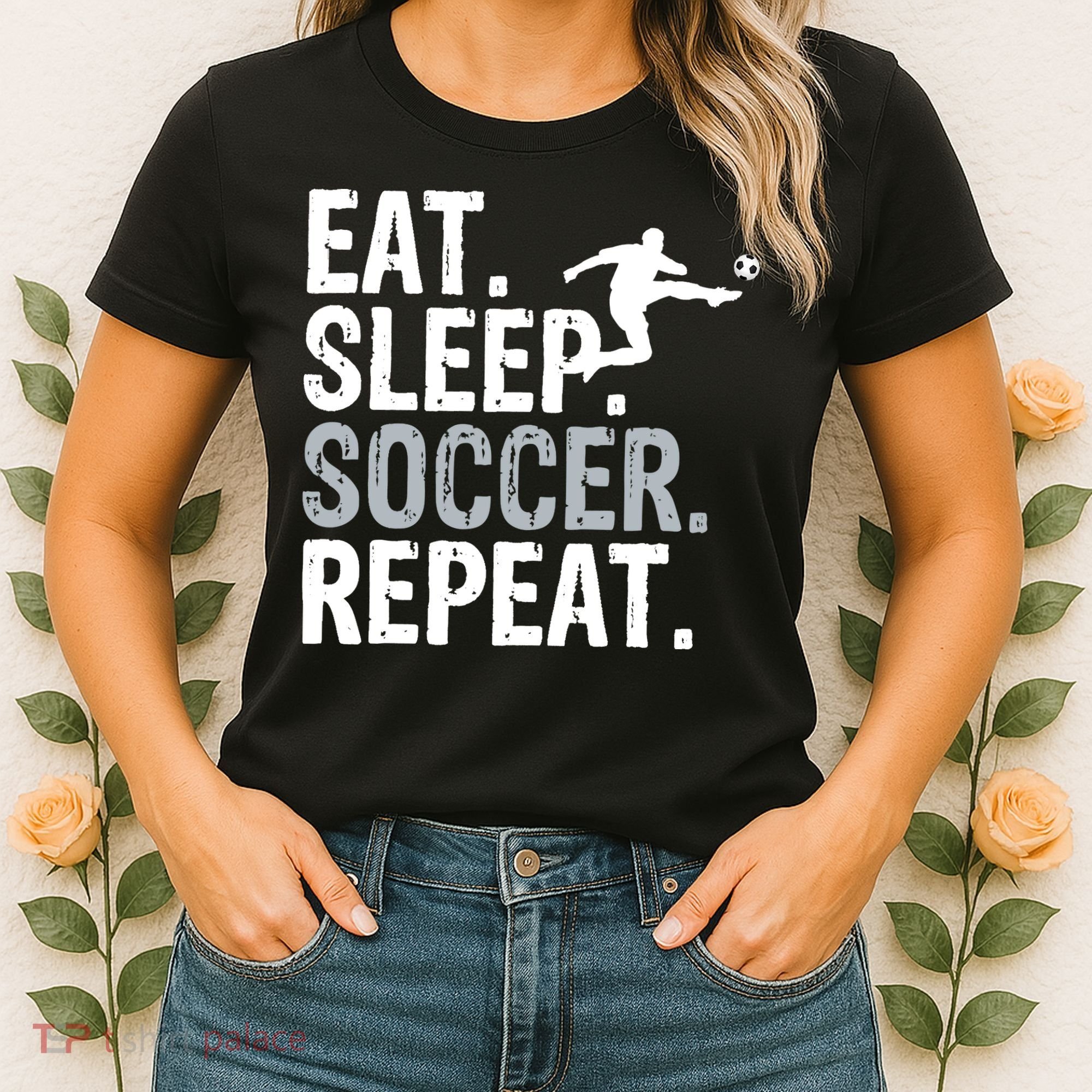 Eat Sleep Soccer Repeat - Soccer Graphic Women's T-Shirt